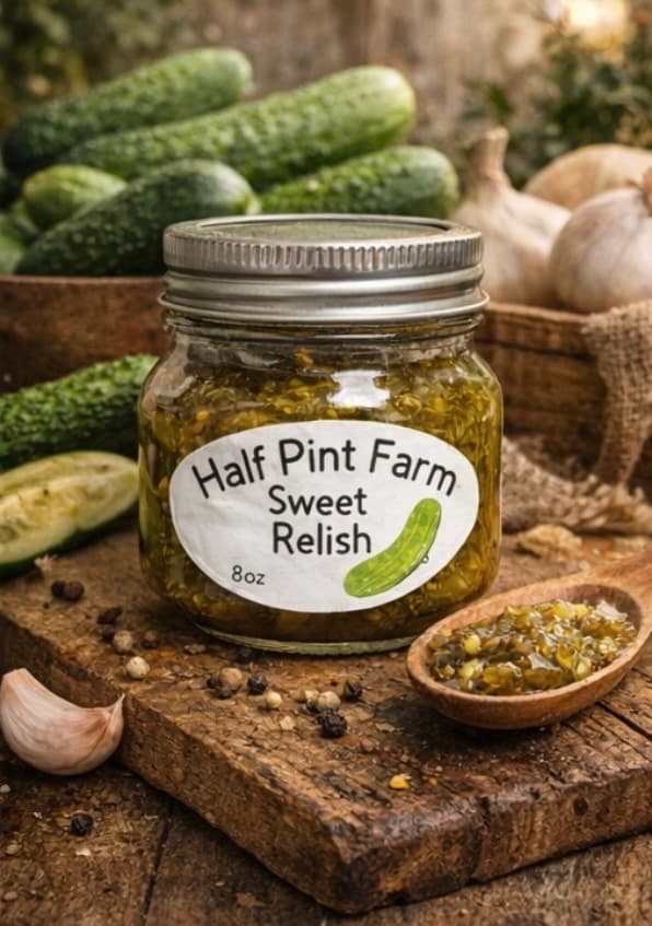 Sweet Relish - Homemade relish from Half Pint Farm